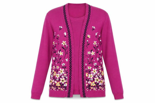 ARISTA Womens Pink Floral  Pullover Jumper Size 10