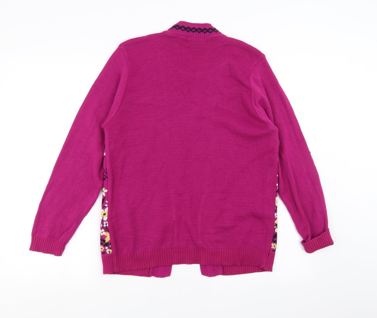 Back view of ARISTA women’s pink floral jumper, size UK 10