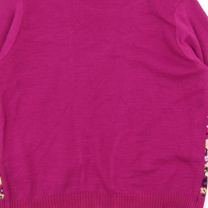 Brand and care label for ARISTA women’s pink floral jumper, size UK 10