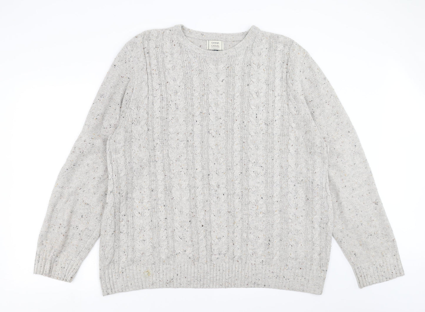 George Mens Grey   Pullover Jumper Size XL