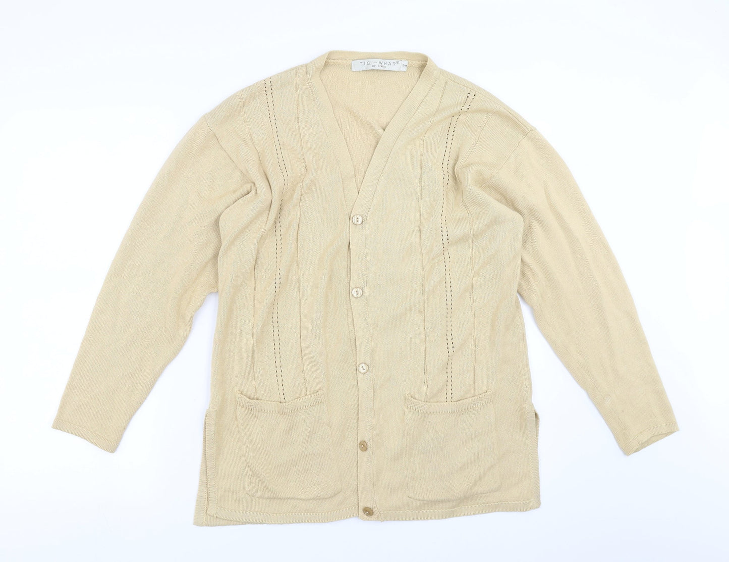 TIGI Womens Beige   Cardigan Jumper Size S