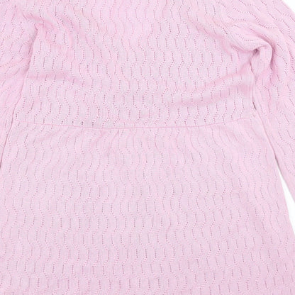 Marc Lauge Womens Purple Geometric  Cardigan Jumper Size M