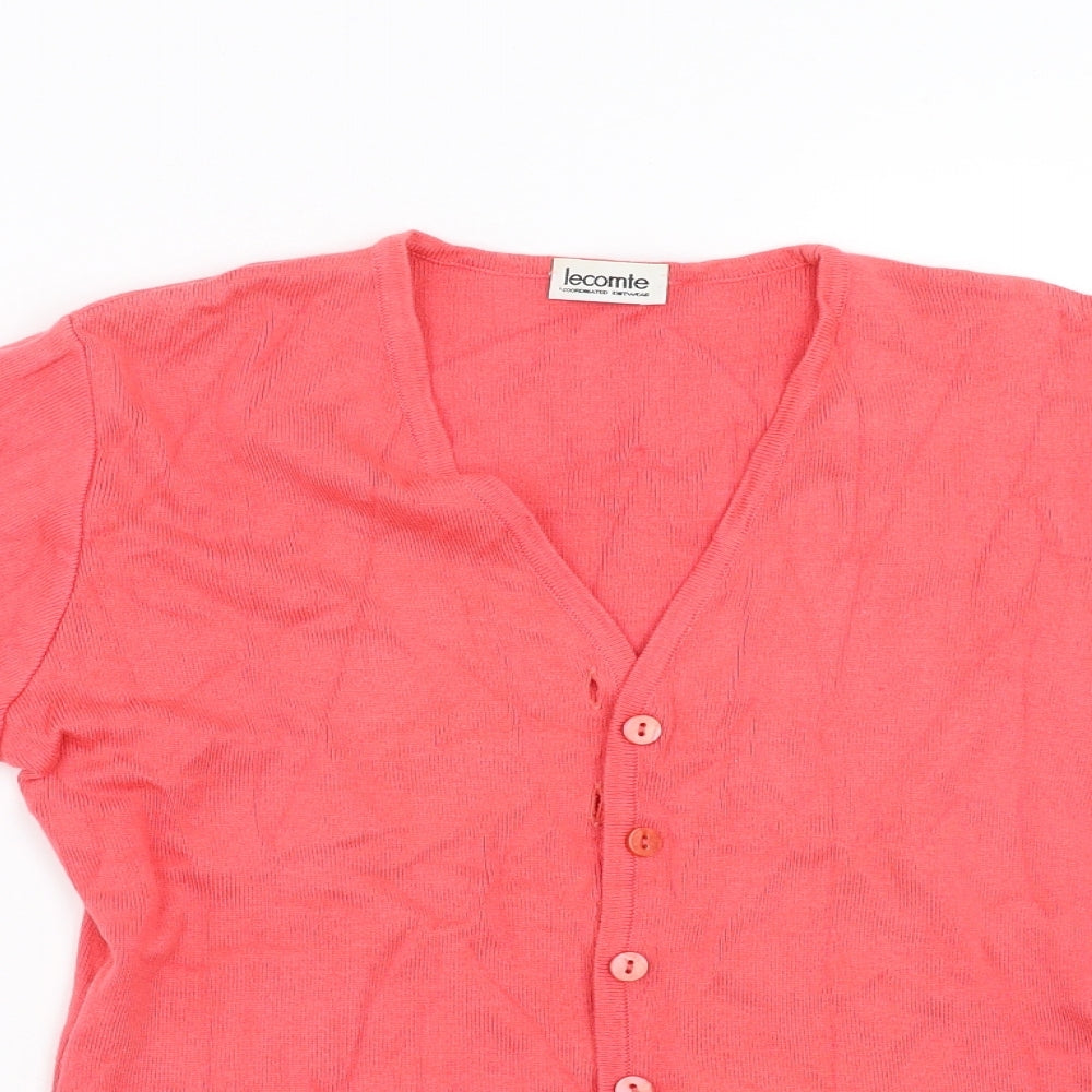 Le Comte Womens Pink   Cardigan Jumper Size 12
