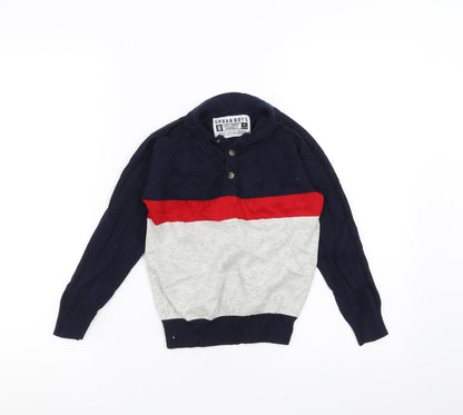 URBAN BOYS Boys Blue  Knit Pullover Jumper Size 6 Years