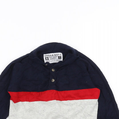 URBAN BOYS Boys Blue  Knit Pullover Jumper Size 6 Years