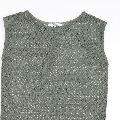 Womens UK Size 10 NEXT Green Basic Blouse