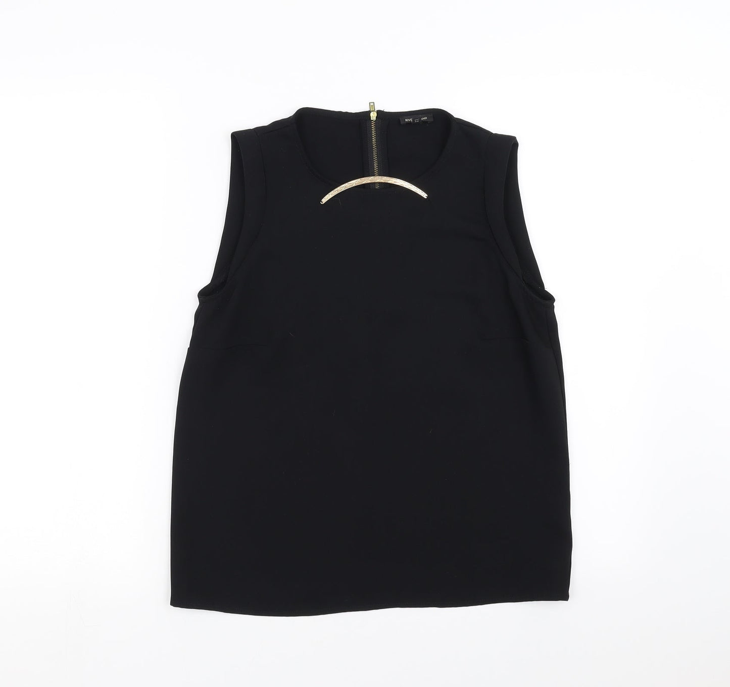 Womens UK Size 8 River Island Black Basic Blouse