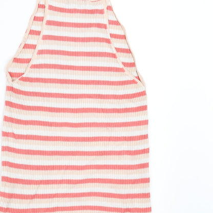 Primark Womens Pink Striped  Pullover Jumper Size 12