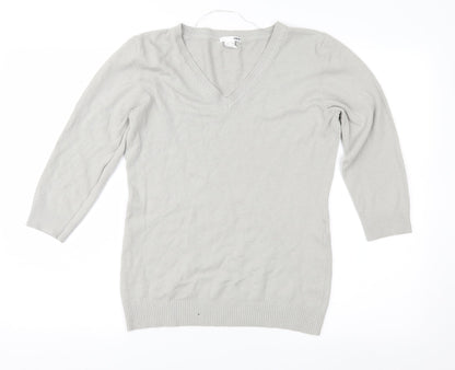 H&M Womens Grey   Pullover Jumper Size L