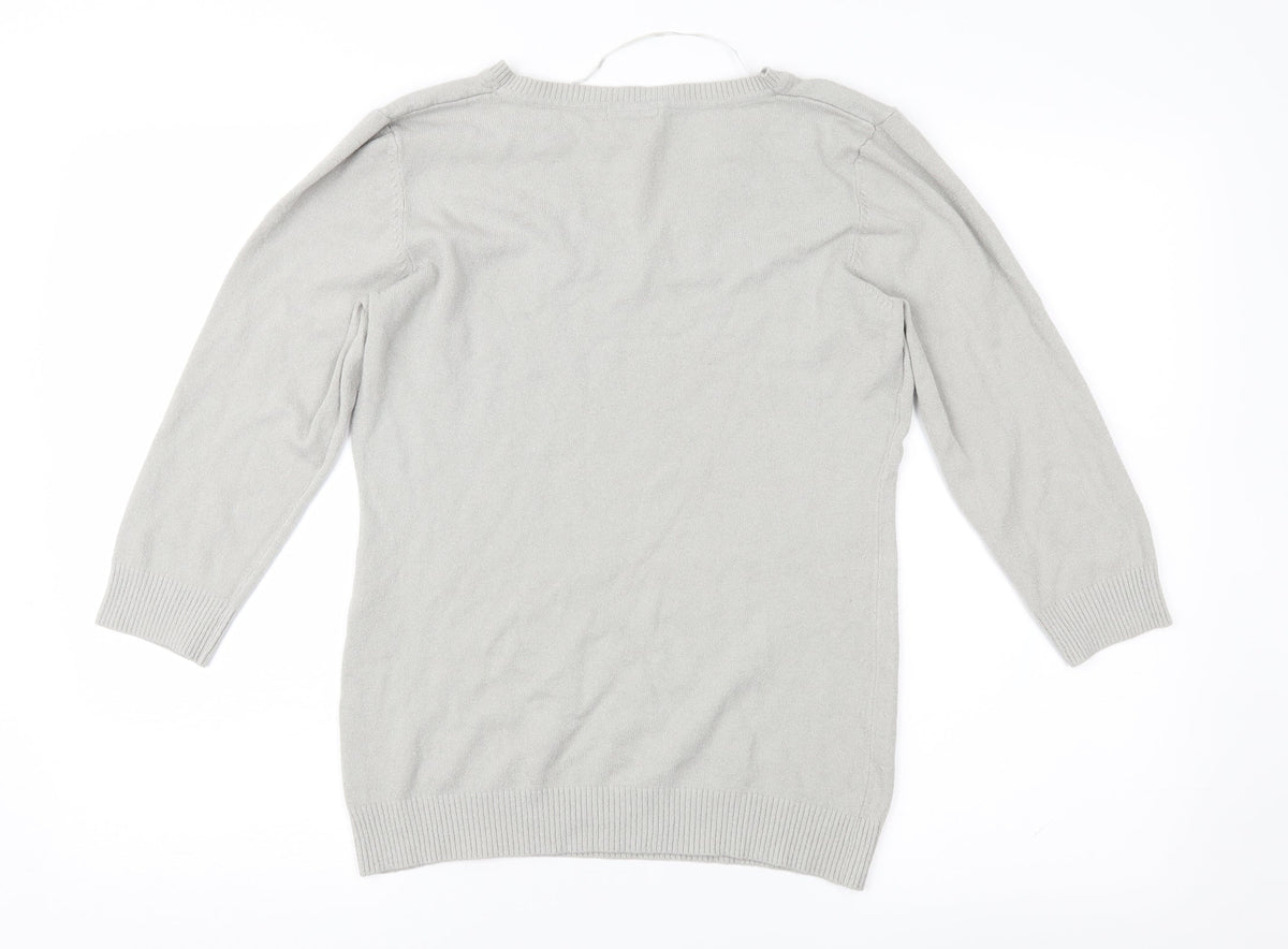 H&M Womens Grey   Pullover Jumper Size L