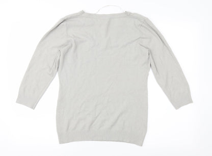 H&M Womens Grey   Pullover Jumper Size L