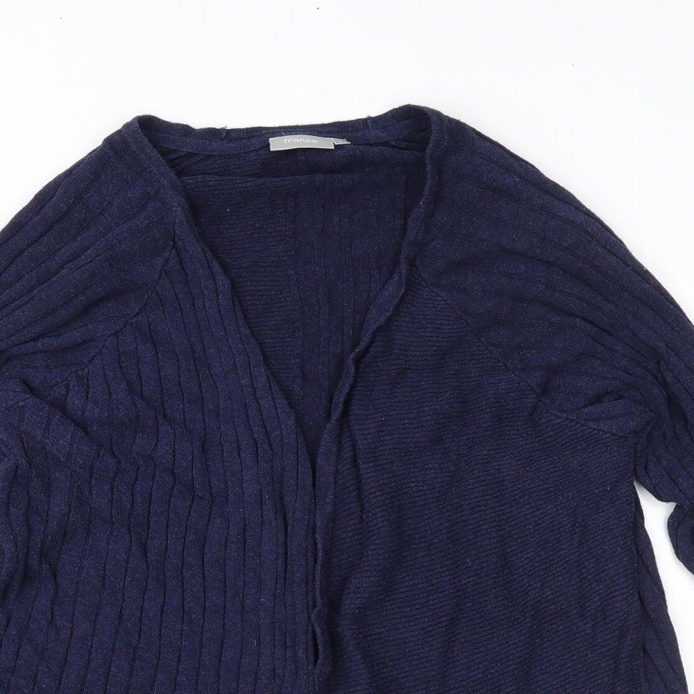Fransa Womens Black   Cardigan Jumper Size L