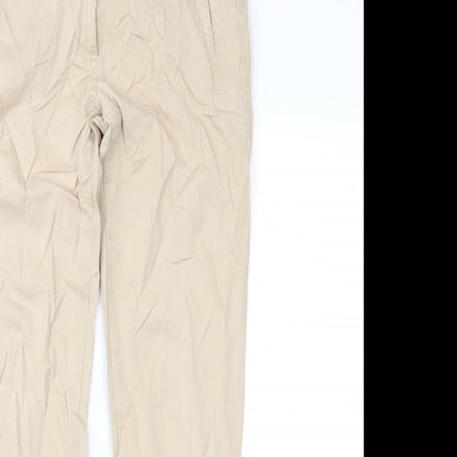 Womens UK Size 8 Zara Regular Fit Chino Brown Trousers
