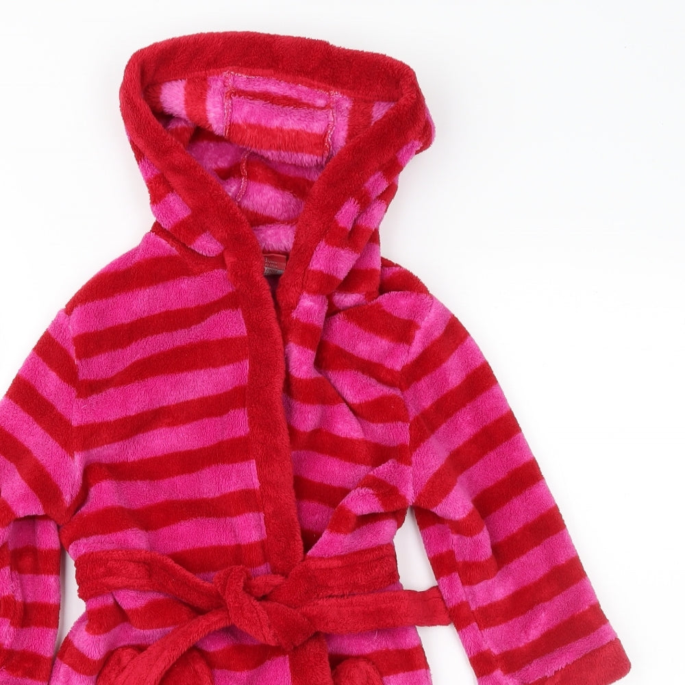 Mini Club Girls Pink Striped   Robe Size 2-3 Years