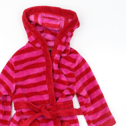 Mini Club Girls Pink Striped   Robe Size 2-3 Years