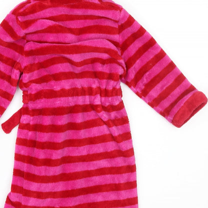 Mini Club Girls Pink Striped   Robe Size 2-3 Years