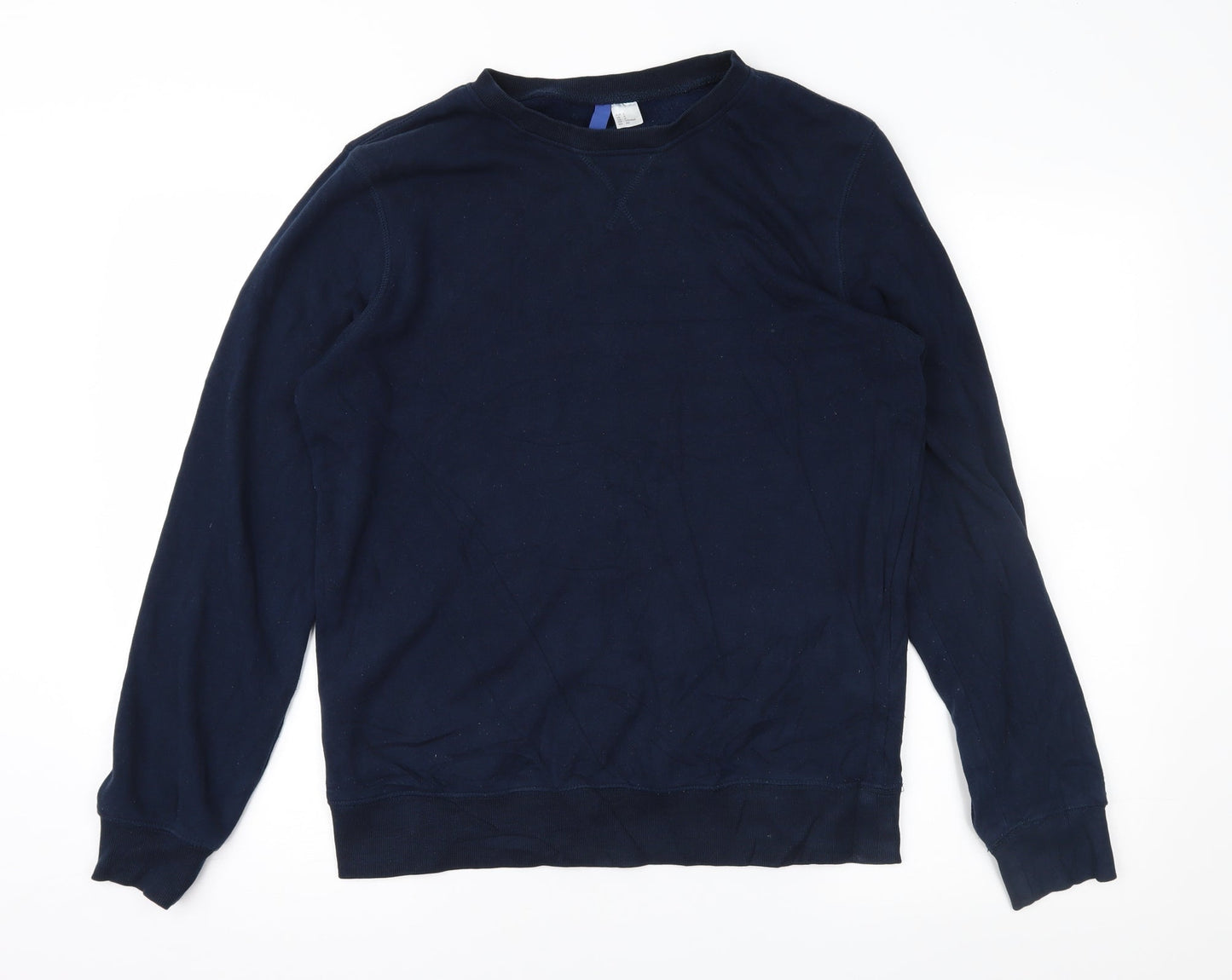 Mens UK Size S Divided Blue Pullover Sweatshirt