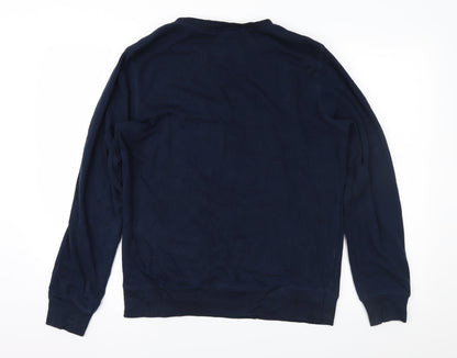 Mens UK Size S Divided Blue Pullover Sweatshirt