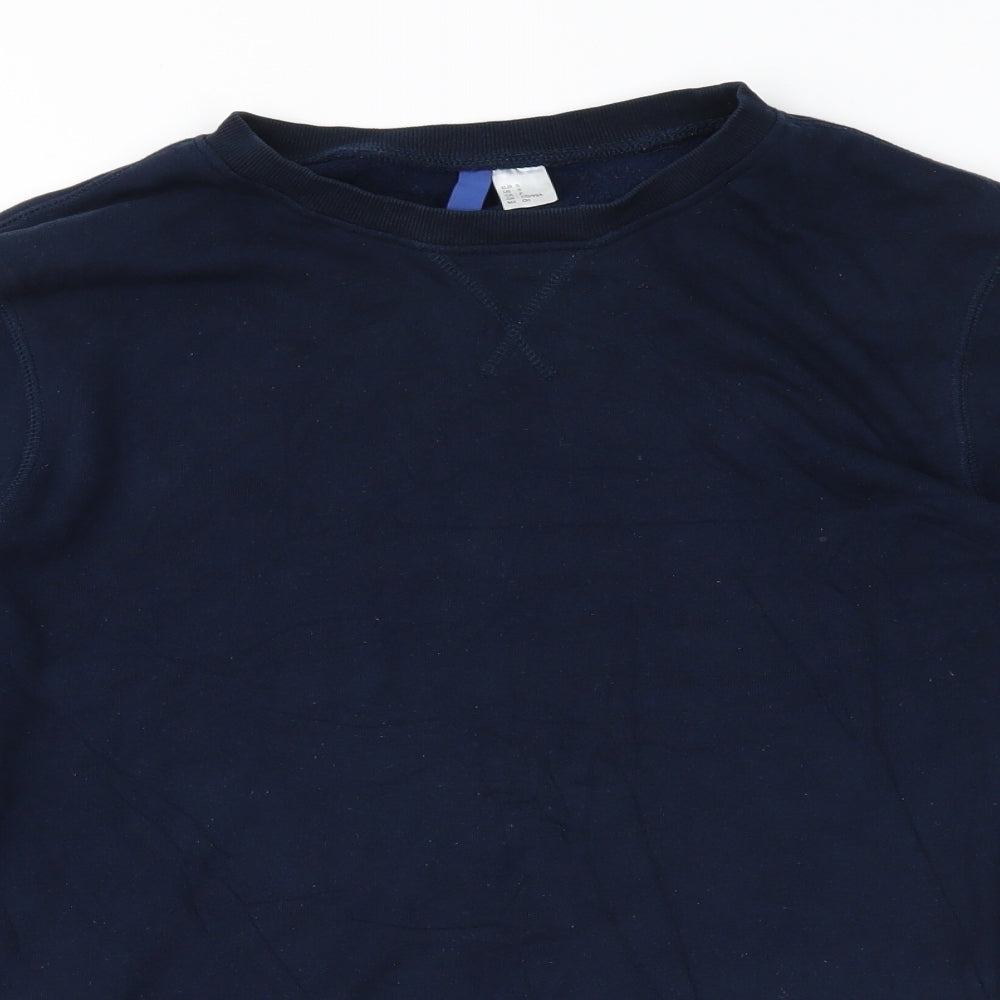 Mens UK Size S Divided Blue Pullover Sweatshirt
