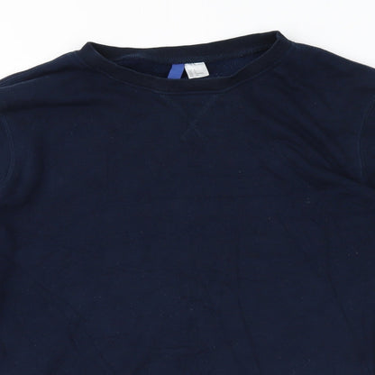 Mens UK Size S Divided Blue Pullover Sweatshirt