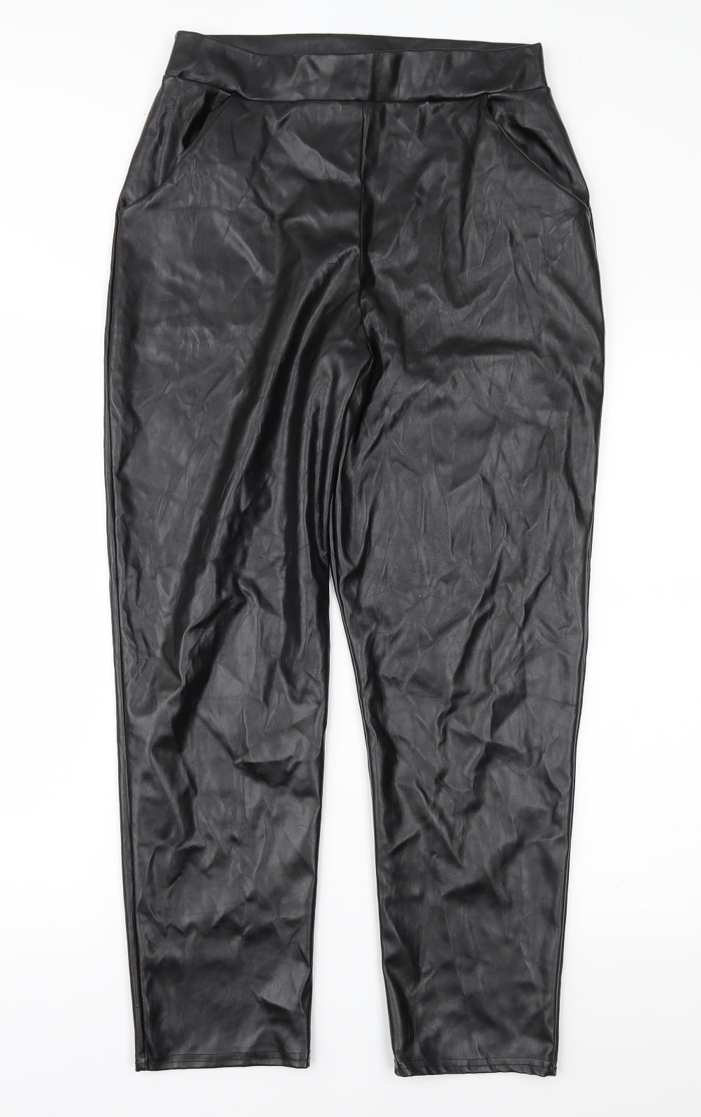 Womens UK Size 12 PRETTYLITTLETHING Regular Fit  Black Trousers