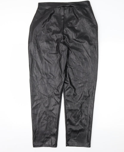 Womens UK Size 12 PRETTYLITTLETHING Regular Fit  Black Trousers