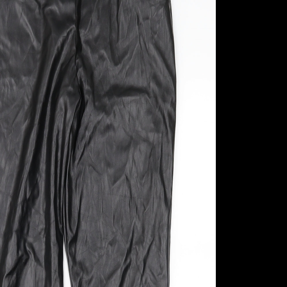 Womens UK Size 12 PRETTYLITTLETHING Regular Fit  Black Trousers