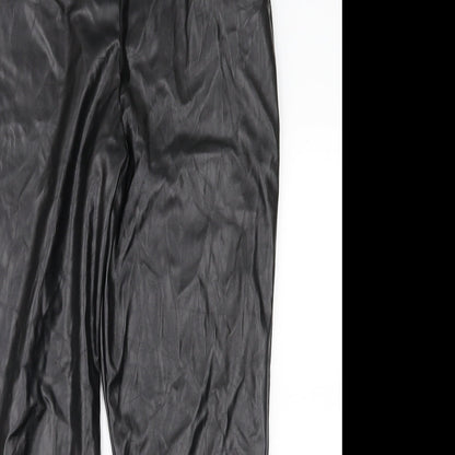 Womens UK Size 12 PRETTYLITTLETHING Regular Fit  Black Trousers