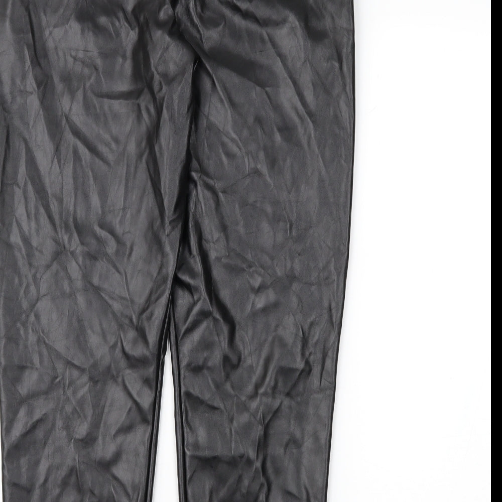 Womens UK Size 12 PRETTYLITTLETHING Regular Fit  Black Trousers