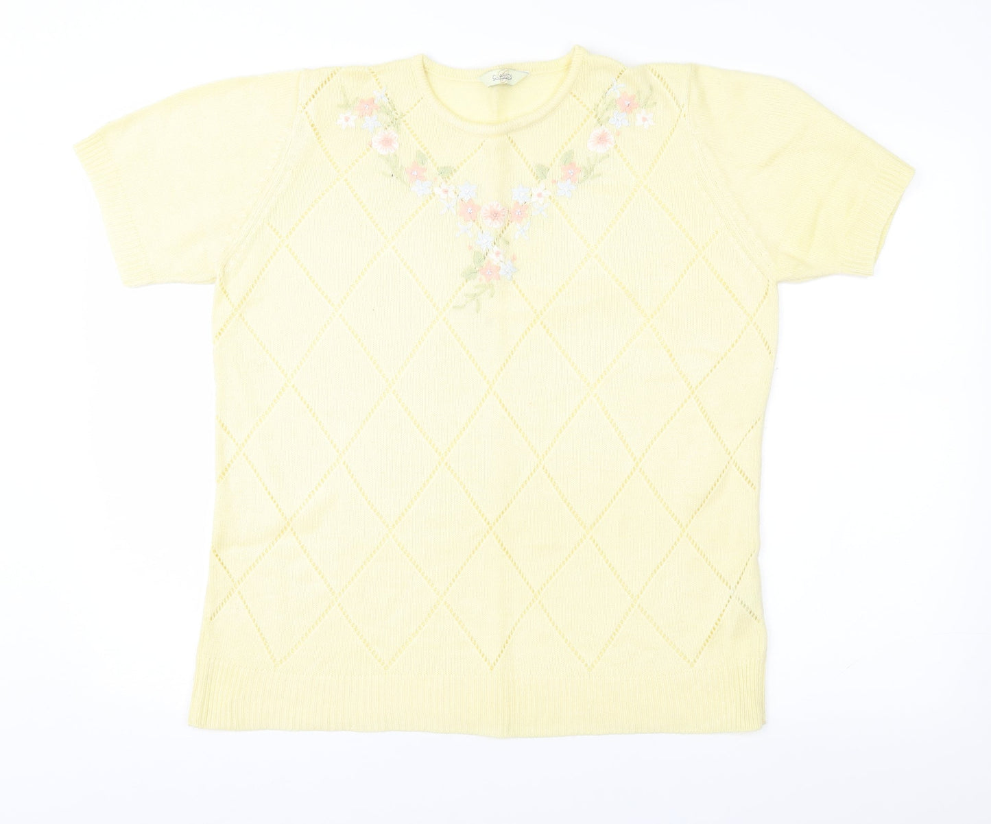 Classic Womens Yellow   Pullover Jumper Size 12