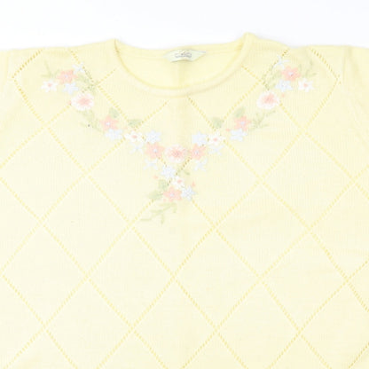 Classic Womens Yellow   Pullover Jumper Size 12