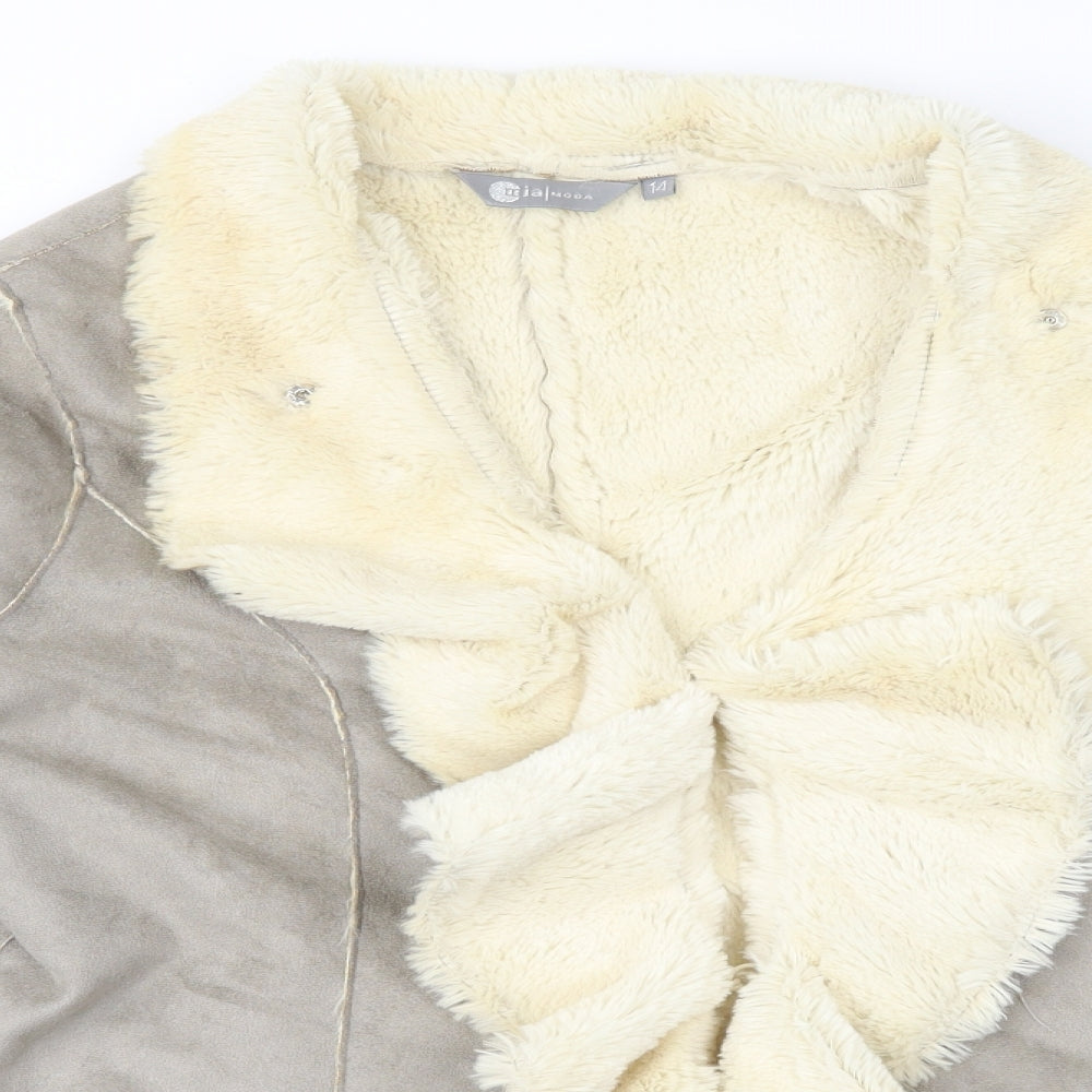 Womens UK Size 14 Mia Moda Brown Jacket