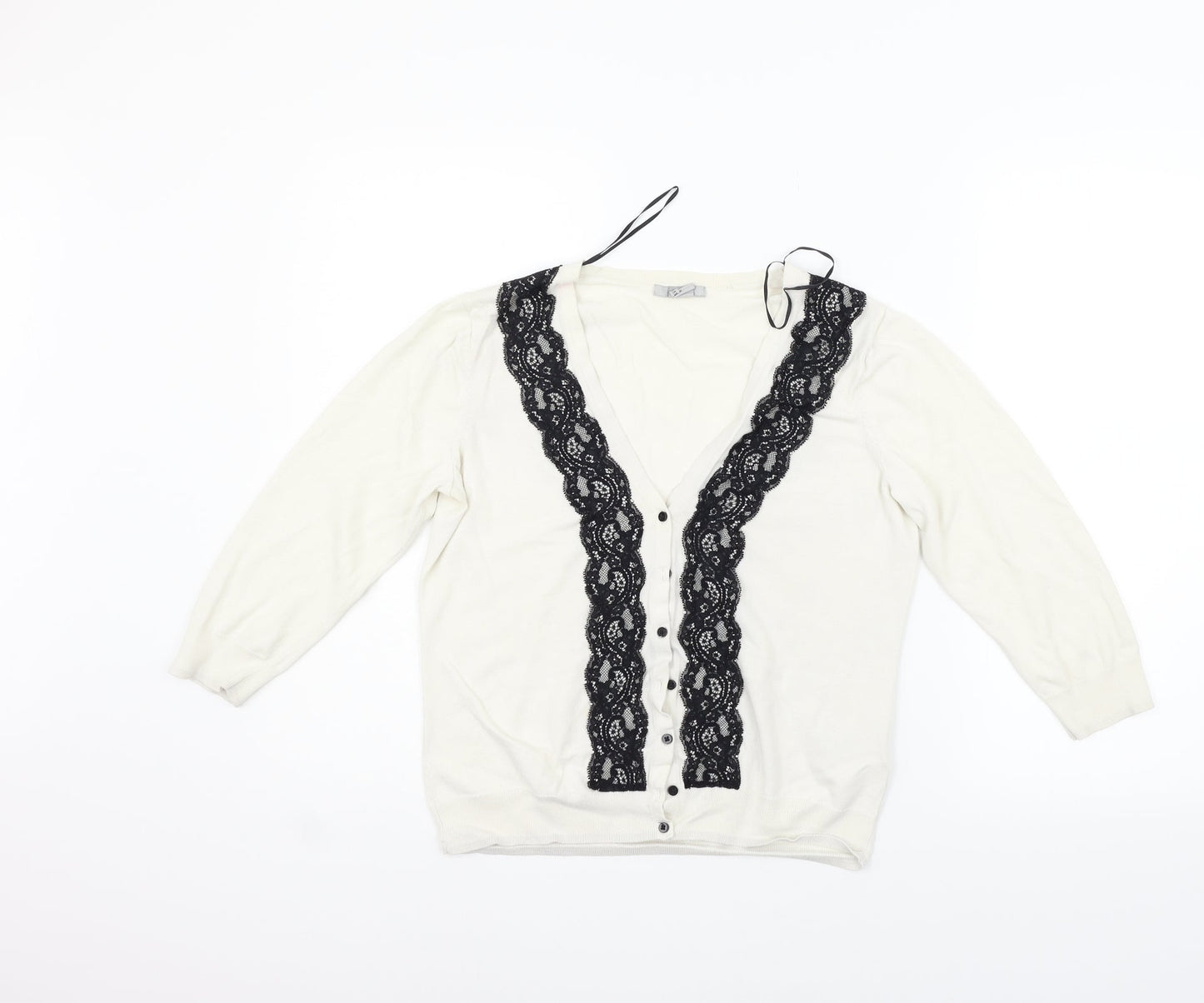 H&M Womens Beige   Cardigan Jumper Size M