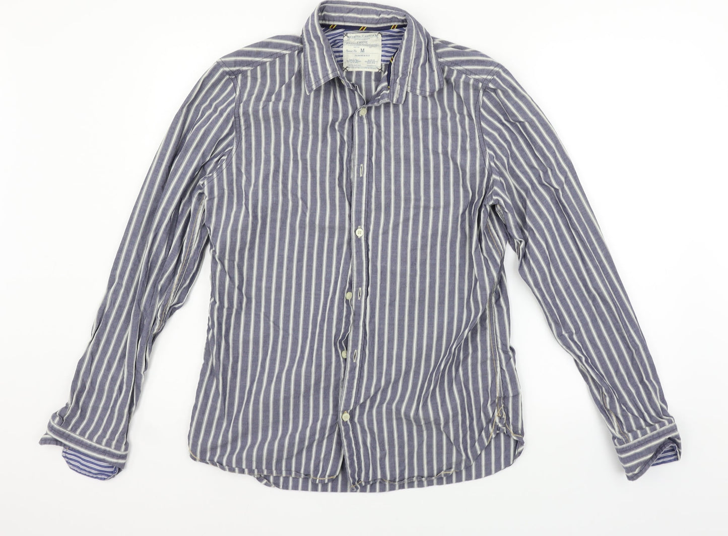 Mens UK Size M NEXT Black  Button-Up Long Sleeve Casual Shirt