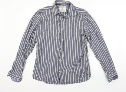 Mens UK Size M NEXT Black  Button-Up Long Sleeve Casual Shirt