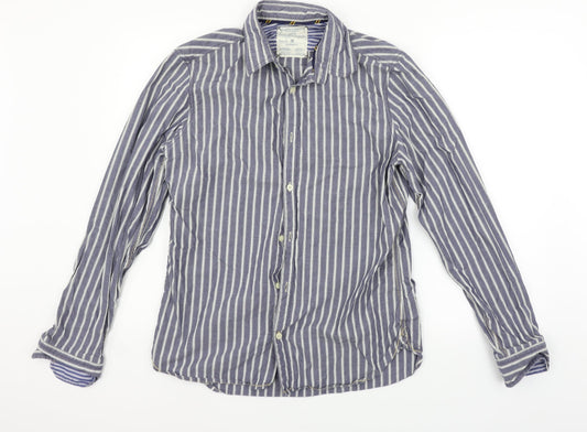 Mens UK Size M NEXT Black  Button-Up Long Sleeve Casual Shirt