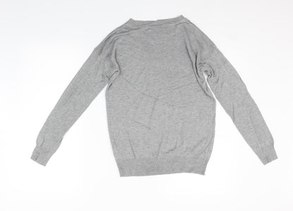 Atmosphere Womens Grey   Henley Jumper Size 8