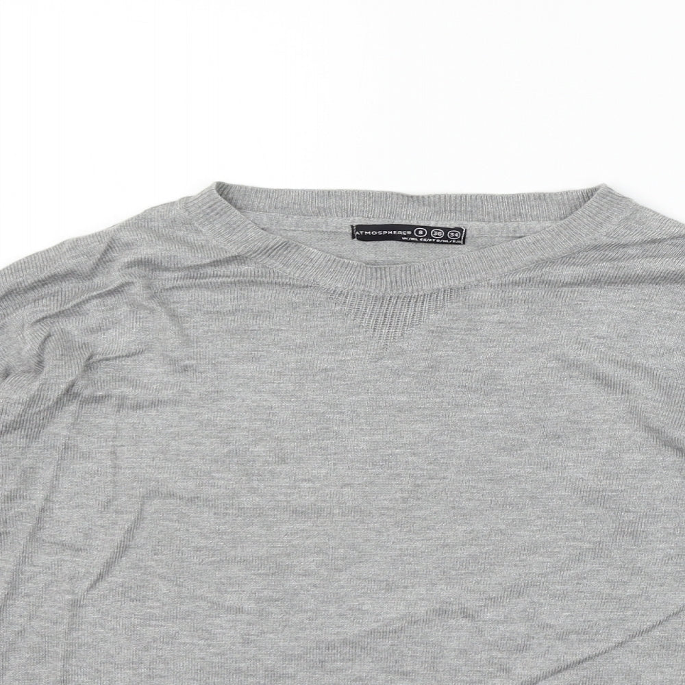 Atmosphere Womens Grey   Henley Jumper Size 8