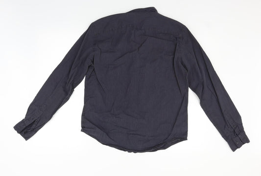 Mens UK Size M John Lewis Grey  Button-Up Long Sleeve Casual Shirt