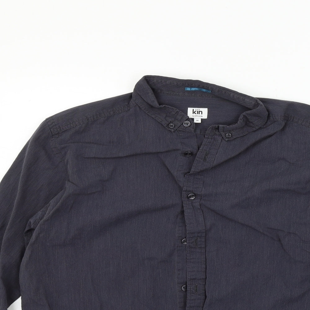 Mens UK Size M John Lewis Grey  Button-Up Long Sleeve Casual Shirt