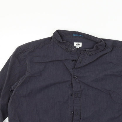 Mens UK Size M John Lewis Grey  Button-Up Long Sleeve Casual Shirt