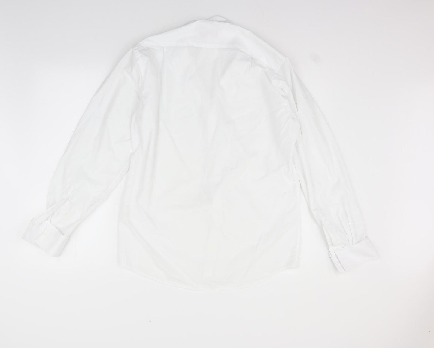 Mens UK Size 15.5 jean years White  Button-Up Long Sleeve Casual Shirt