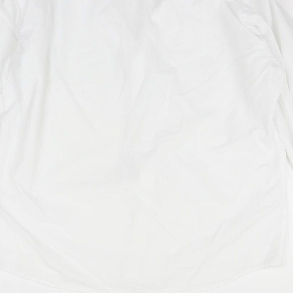 Mens UK Size 15.5 jean years White  Button-Up Long Sleeve Casual Shirt