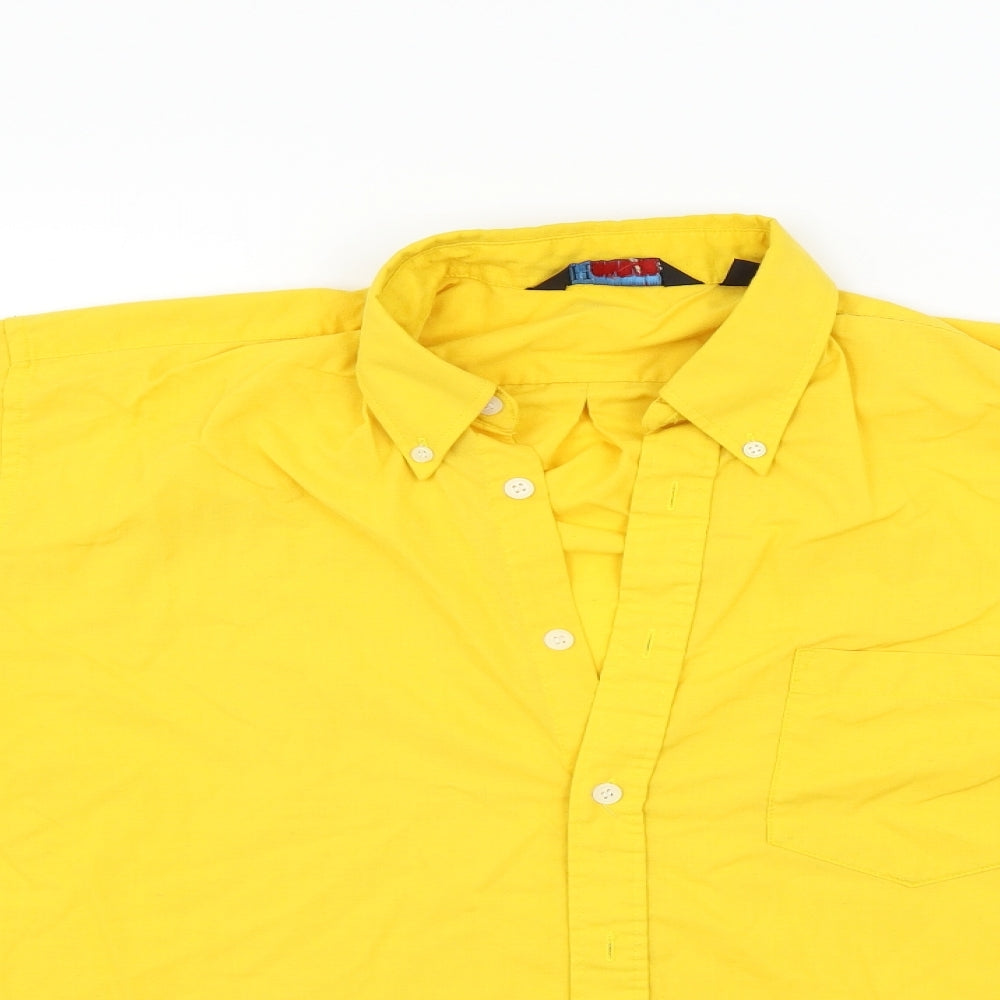 honest Womens Yellow   Basic Button-Up Size M