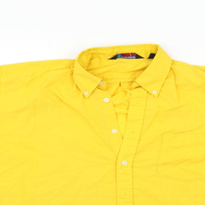 honest Womens Yellow   Basic Button-Up Size M
