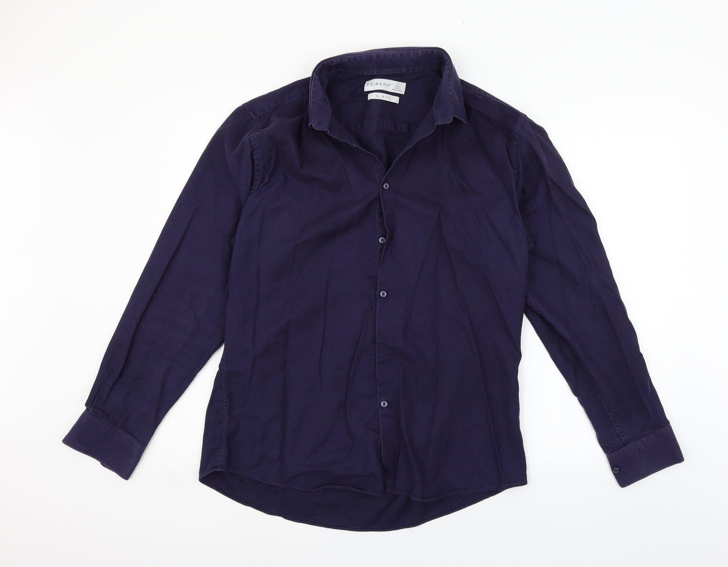 Primark Mens Blue    Button-Up Size 17
