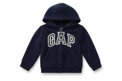Front view of Gap boys’ blue ikat jacket coat, size 3, years
