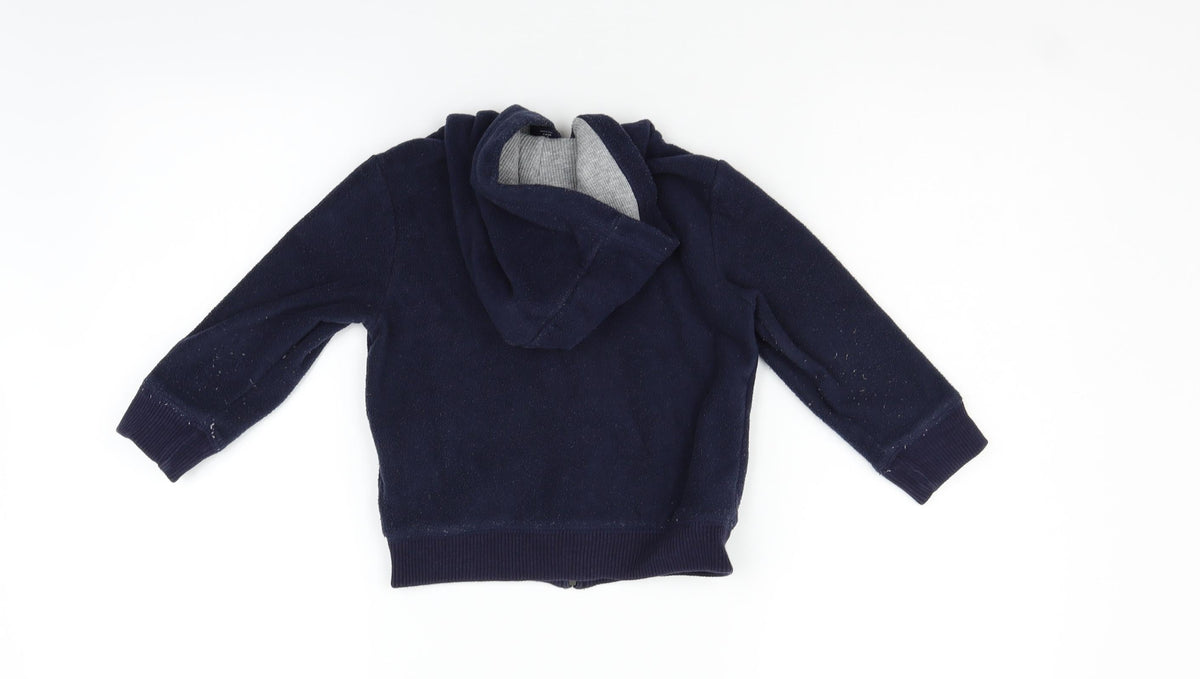 Back view of Gap boys’ blue ikat jacket coat, size 3, years