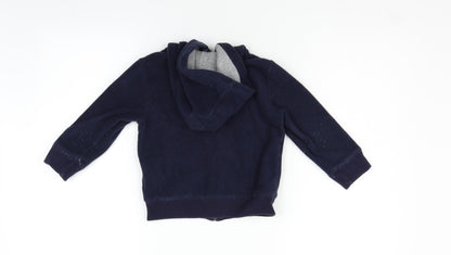 Back view of Gap boys’ blue ikat jacket coat, size 3, years