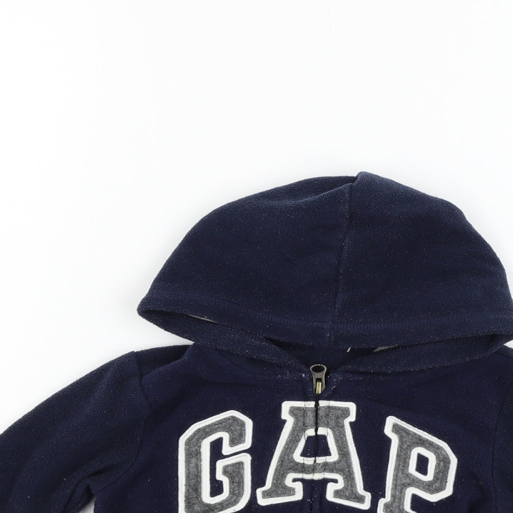 Close-up detail of Gap boys’ blue ikat jacket coat, size 3, years